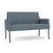 Lesro Mystic Lounge Reception Loveseat, Charcoal, RF Serene Upholstery ML1501 - alternate 1